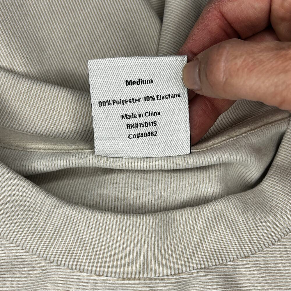 Varley Horton Side Zip Sweatshirt Light Tan Size Medium - Picture 12 of 14